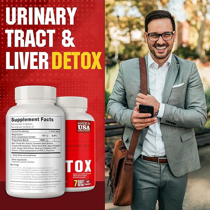 CANNABIOLOGY EST. 2016 Complete Body Cleanse - Natural, Healthy Cleansing Support for Liver, Urinary Tract, Kidney, Digestive System - Made in United States - 42 Vegan Caps