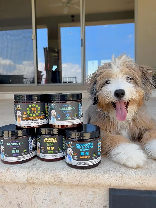 Googipet Premium 10 in 1 Dog Vitamins Multivitamin Chewable w/Dog Probiotics for Gut Health, Dog Vitamins and Supplements w/Vitamin C & Glucosamine for Joint Support (Peanut Butter & Pumpkin Flavor)