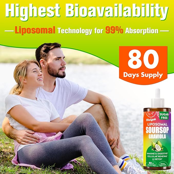 Soursop Bitters Liquid 880MG, Soursop Multivitamin Liquid Drops with Soursop Leaves Herbal Blend, for Cell Support & Regeneration, Immunity, Liver, Gut, Zzz & Antioxidant - 240 Days Supply