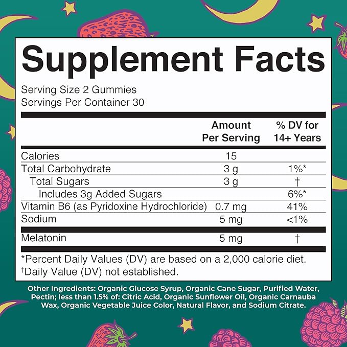 MaryRuth's Melatonin Gummies | Melatonin 5mg Sleep Gummies with Vitamin B6 | Made with Organic Cane Sugar | Relaxation & Sleep Support for Adults | Vegan | Non-GMO | Gluten Free | 60 Count