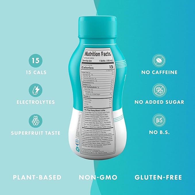 The Plug Cleanse Detox Drink, 96-Pack - All-Natural Plant-Based Electrolyte & Liquid Hydration Pack - Regain Key Nutrients Support Drink