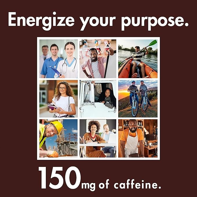 Driving Energy - Caffeinated Energy Bite Size - Dark Chocolate Energy Fuel with 150mg Caffeine - Long-Lasting Energy for Gym, Workout, Adults - Great Taste - Low Carb - Healthy Snack - 30 Count