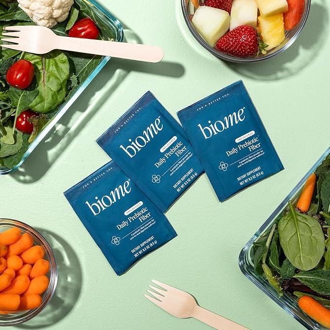 Daily Prebiotic Fiber Travel Packs 20 Servings - Fiber Supplement Powder for Digestive Health & Gut Health - Fiber Powder Unflavored Prebiotics, Non-GMO Dietary Fiber Gluten & Sugar Free Soluble Fiber