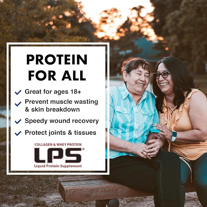 Nutritional Designs LPS Liquid Collagen & Whey Protein Supplement - Sugar-Free Non-GMO Drink - Promotes Healthy Skin & Hair for Men & Women (Peach Mango)