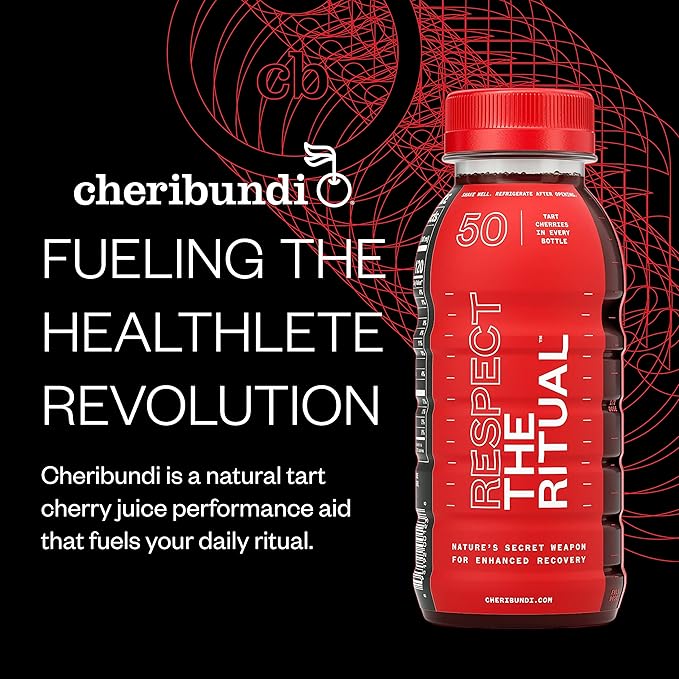Cheribundi ORIGINAL Tart Cherry Juice - Pro Athlete Workout Recovery - Fight Inflammation and Support Muscle Recovery - Tart Cherry Juice Lightly Sweetened with Apple Juice - Post Workout Recovery Drinks for Runners, Cyclists and Athletes - 8 oz, 24 Pack