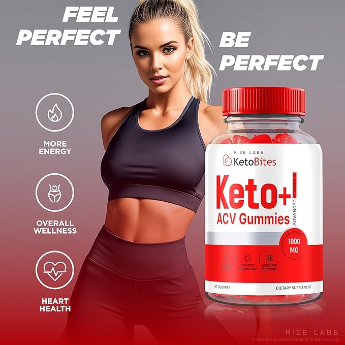 Keto Bites ACV Gummies for Advanced Weight Loss, All Natural Apple Cider Vinegar Supplement (120 Gummies)
