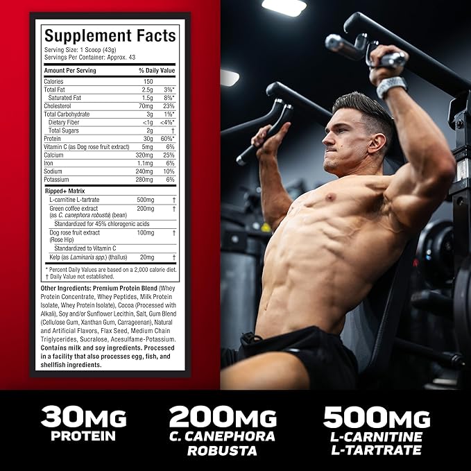 Muscletech Whey Protein Powder (Chocolate Fudge Brownie, 4LB) - Nitro-Tech Ripped Whey Protein Isolate & Peptides Smoothie Mix for Lean Muscle & Fast Recovery - 30g of Whey Protein for Women & Men