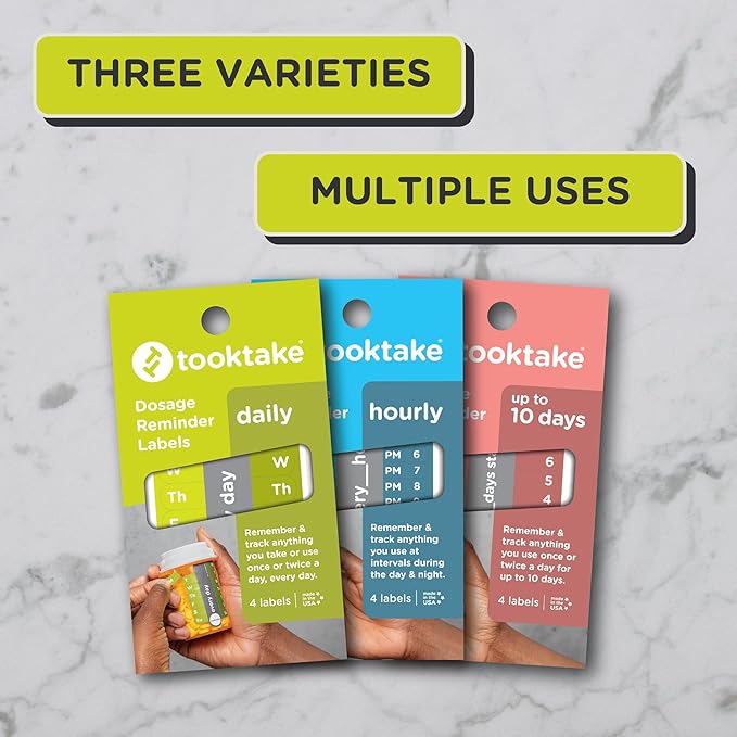 Daily Tracking Stickers/3 Pck for Vitamins & Medication in Any Form,Vitamin Organizer,Easy Pill Tracker,Daily Pill Organizer,Medicine Organizer,Weekly Pill Box,7 Day Week, AM/PM,Day & Night