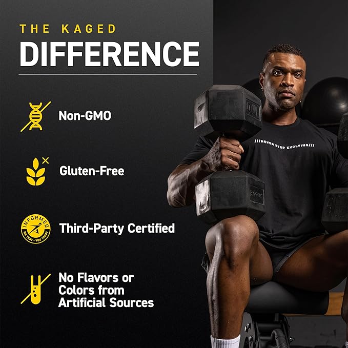 Kaged Protein Powder Elite: 100% Isolate Blend Whey, Casein, and Milk Protein Blend for Recovery and Muscle Building | Vanilla | 2lbs