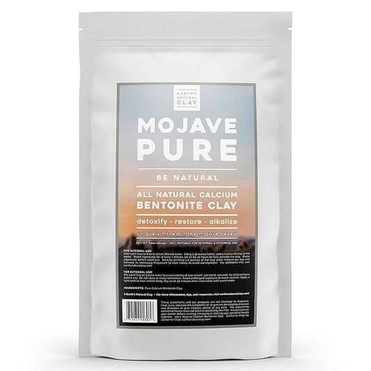 Calcium Bentonite Clay Powder | for Internal and External Use | 64oz | Pharmaceutical Grade Montmorillonite | by Earth's Natural Clay