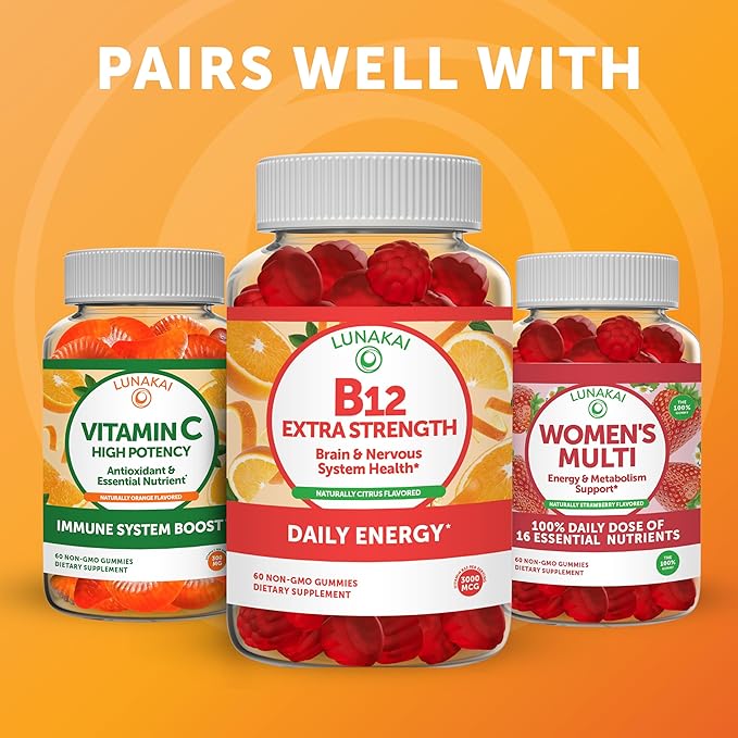 Vitamin E Gummies with Vitamin C - Tastiest Proprietary Formula - 250mg (400IU) Vit E - Antioxidant, Skin & Eye Health Support, Non-GMO, Vegan Vitamin E Supplement - Natural Vitamina E Gummy - 6 Pack