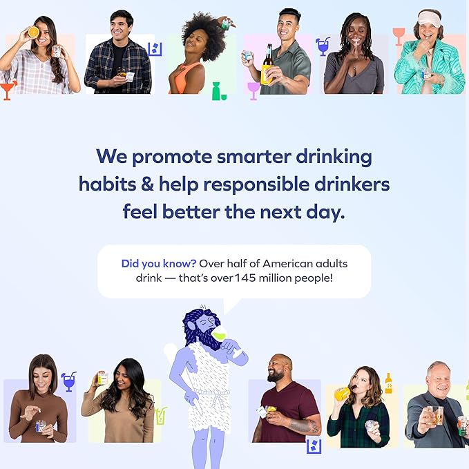 Cheers Restore | Supplement with DHM + L-Cysteine | Feel Better After Drinking & Support Your Liver | 24 Doses | Dihydromyricetin, Cysteine, Prickly Pear, B-Vitamins, Ginger