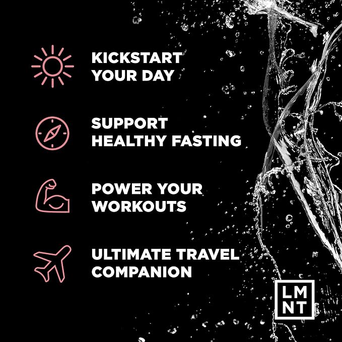 LMNT Zero Sugar Electrolytes - Raspberry Salt | Drink Mix | 30 Count