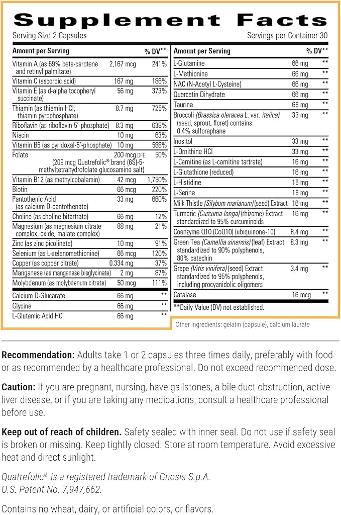 Integrative Therapeutics - Detoxication Factors - Phase I and II Detoxication Support - 60 Capsules