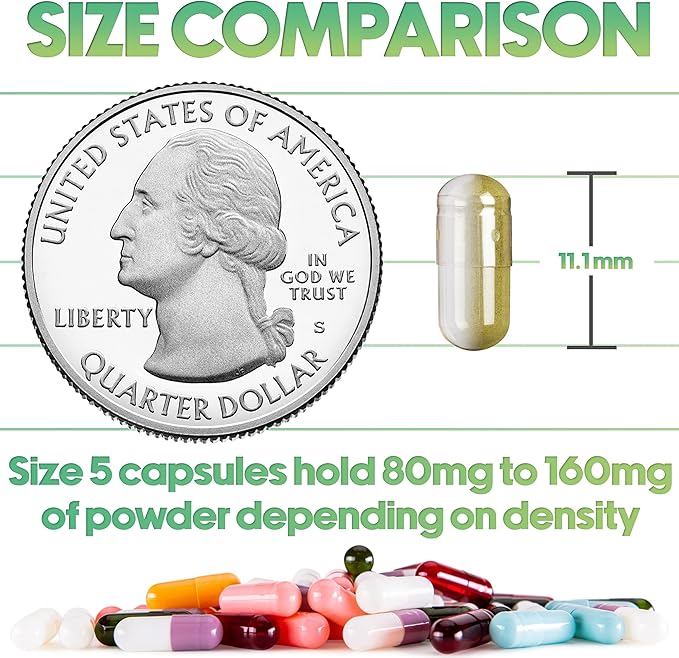 XPRS Nutra Size 5 Empty Capsules - 100 Count Very Small Empty Gelatin Capsules - Empty Pill Capsules - DIY Capsule Filling - Fillable Pill Capsules Empty Gel Caps (Red)