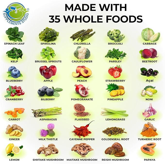 Vegan Whole Food Multivitamin Without Iron, Daily Multivitamin for Women and Men, Made with Fruits & Vegetables, B-Complex, Probiotics, Enzymes, CoQ10, Omegas, Turmeric, Non-GMO, 180 Count