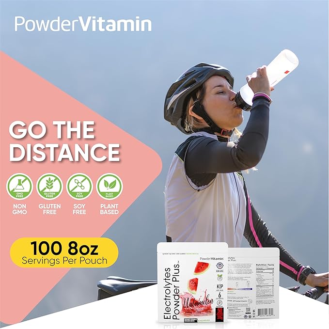 Electrolytes Powder Plus (50 Servings), 0 Calorie Keto, 0 Sugar, No Maltodextrin,1000mg Potassium,120mg Calcium,120mg Magnesium, Hydration Powder (50 Servings, Watermelon)