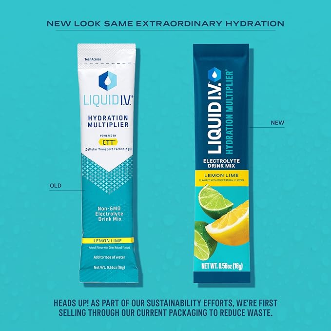 Liquid I.V.® Hydration Multiplier - Lemon Lime | Electrolyte Powder Drink Mix | 1 Pack (16 Servings)