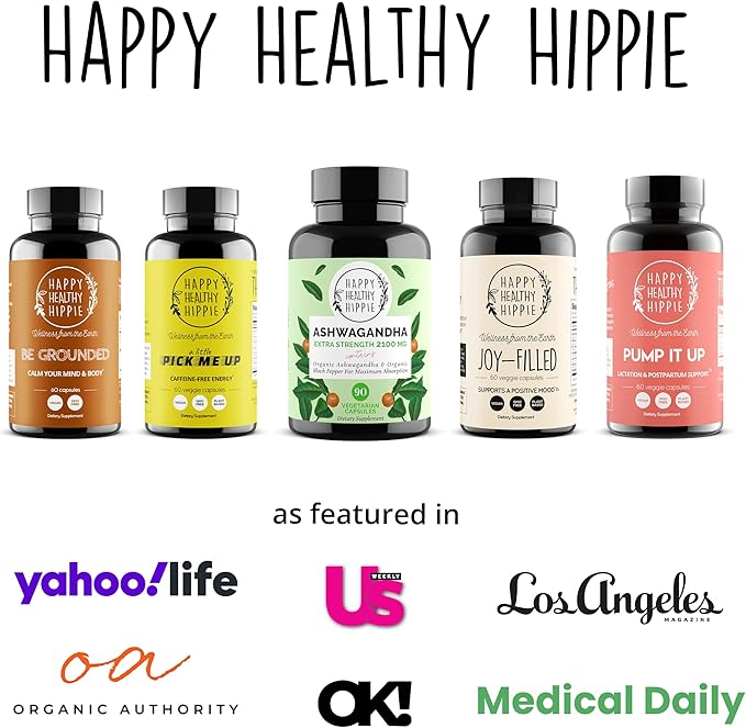Happy Healthy Hippie Hormone Balance for Women (180ct) - PMS Support Supplement & Menopause Supplements for Women | Mood Support, Bloating Relief, PMDD | Black Cohosh, Chasteberry Supplement for Women