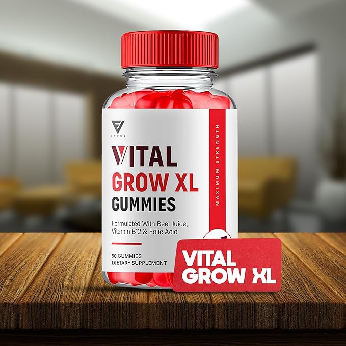 Vital Grow XL Gummies, Vital Grow XL Advanced Performance and Overall Daily Health Support Supplement, VitalGrow XL Maximum Strength 1000mg Wellness Supplement Formula (60 Gummies)