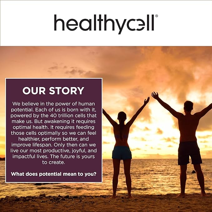 Healthycell Telomere Length | Supplement for Lengthening Telomeres and DNA Repair, Anti Aging, Cell Health, Stem Cell Support | Clinically Proven Ingredient AC11® | 578 mg Capsules