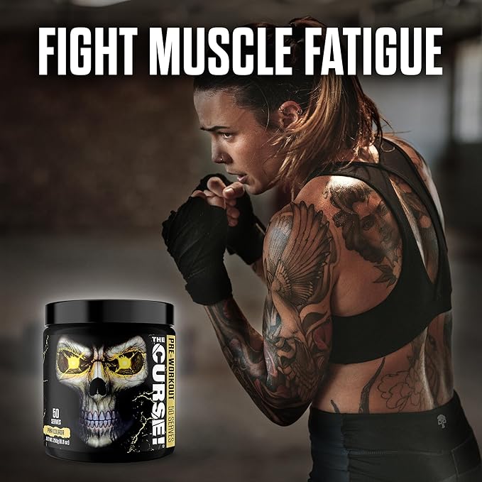 JNX SPORTS The Curse! Pre Workout Powder - Pina Colada 50 Servings | Preworkout: Boost Strength, Energy + Focus for Men & Women | Caffeine, Beta-Alanine, Creatine & L-Citrulline