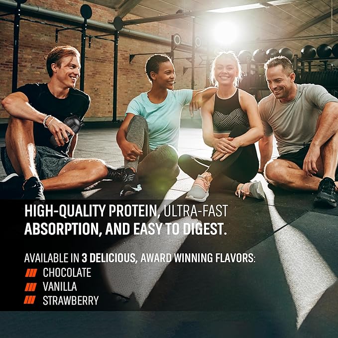 DL 100% Pure Whey Protein + Collagen + Magnesium | 43g. Protein & Essential BCAA´s | Muscle Gain, Recovery & Nutrient delivery | Low Fat Protein | Quik & Easy Mixing | 2.20lb (1KG, Chocolate)