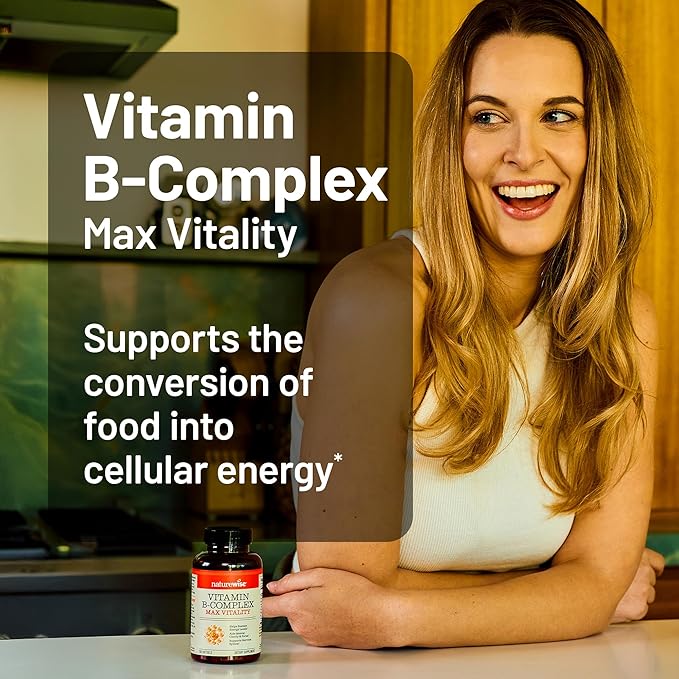 NatureWise Vitamin B Complex for Women and Men - with Folic Acid Biotin B1 B2 B3 B6 B12 - Support Cellular Energy & Mental Clarity - Gluten & Dairy Free, Non-GMO - 150 Softgels[5-Month Supply]