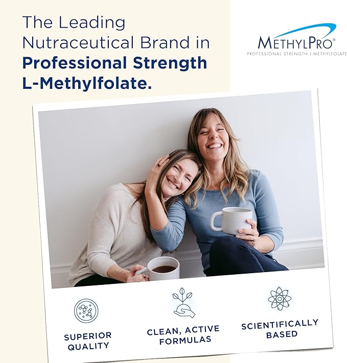 MethylPro B Complex + 10mg L-Methylfolate - Professional Strength Vitamin B Complex + Folate Supplement for Energy, Mood + Immune Support - Vitamin B12, Vitamin B6, Vitamin C + More - (30 Capsules)