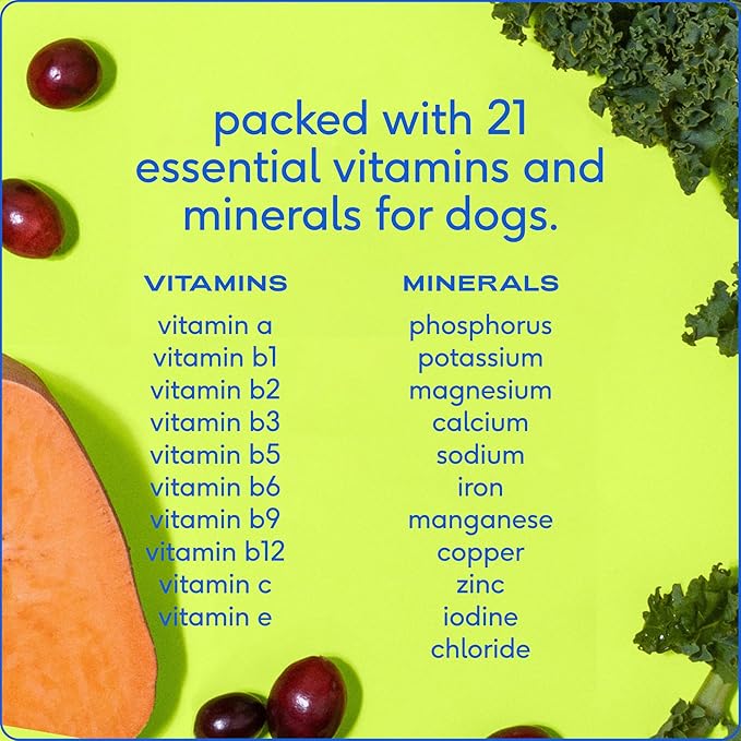 Dog Vitamins and Supplements - 11 in 1 Multivitamin for Dogs with 21 Dog Supplements & Vitamins – Nutritious Dog Food Toppers - Dog Multivitamin Powder - Native Pet The Daily - 120 Scoops