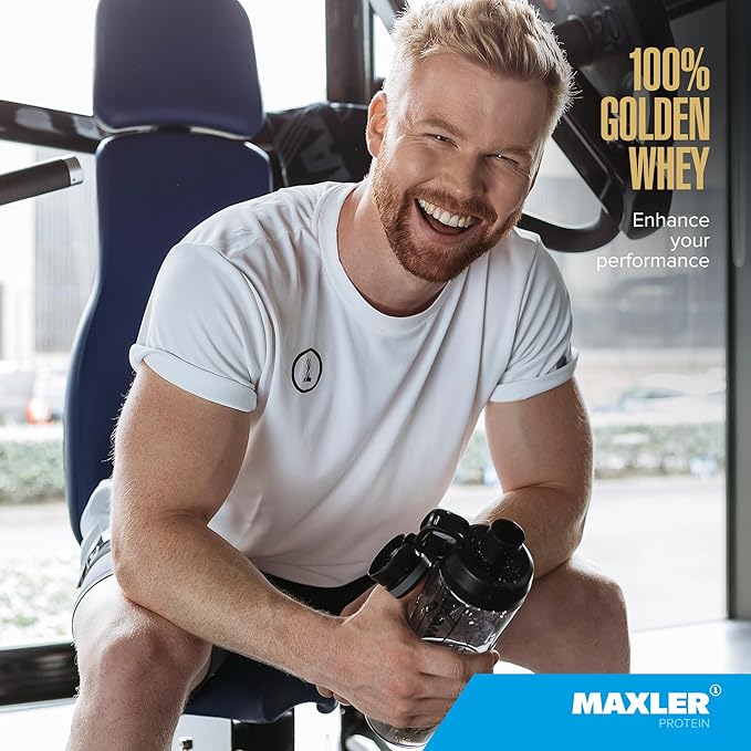 Maxler 100% Golden Whey Protein - 24g of Premium Whey Protein Powder per Serving - Pre, Post & Intra Workout - Fast-Absorbing Whey Hydrolysate, Isolate & Concentrate Blend - Salted Caramel 5 lbs