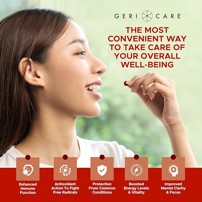 One-Daily Multi-Vitamin Tablet, 200 Count by GeriCare| Adult Multivitamin Supplement for Men & Women | Easy-to-Take Dietary Supplement with Vitamins A, C, D3, B, Calcium| Vitamin & Mineral Complex