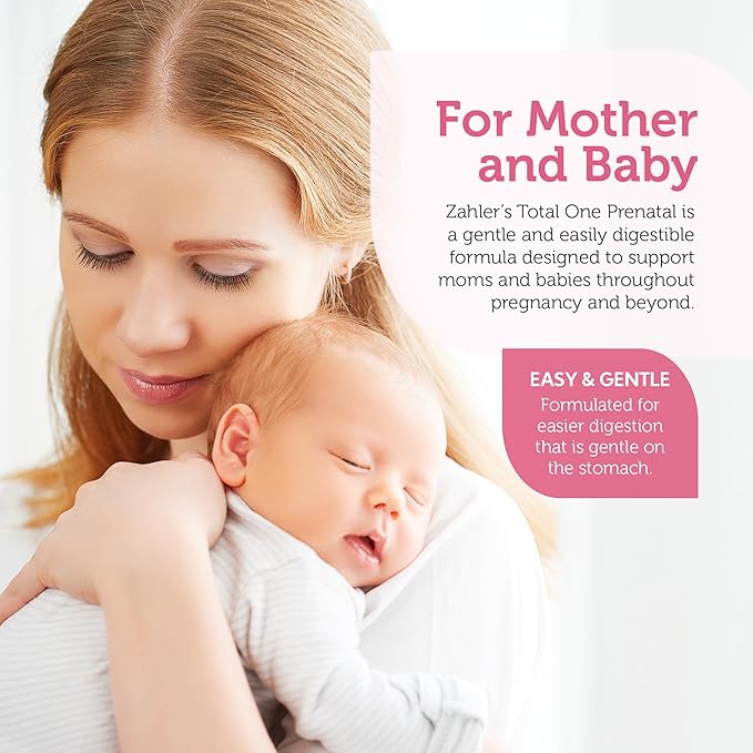 Zahler - Total One Prenatal Vitamins for Women (120 Count) Daily Multi Vitamin Prenatals with Folic Acid, Iron, Zinc & 19 Other Essential Vitamins & Minerals - Kosher Pre Natal Multivitamin Capsules