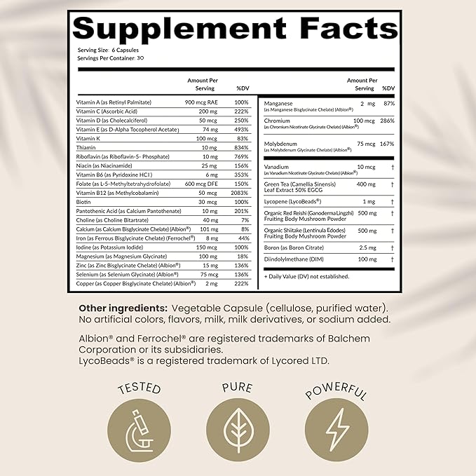 ONE Immunity Boost Multivitamin Supplements for Women and Men | Advanced Immunity Defense Support | Helps Immune Response | 1-Month Supply, 180 Capsules, Pack of 1