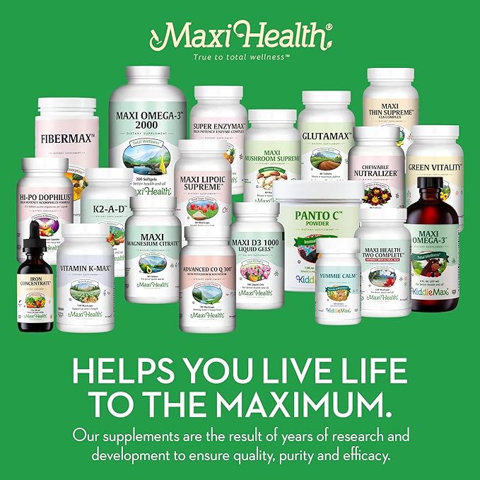 Maxi Health - Multivitamin for Women & Men - Daily Mens & Womens Vitamins with 30 Nutrients Including Iron, Zinc, Probiotics, Immune Support Vitamins & More - Easy to Swallow Maxicaps, 60 Capsules
