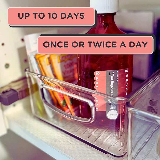 10-Day Tracking Stickers/3 Pck for Vitamins & Medication in Any Form,Vitamin Organizer,Easy Pill Tracker,Daily Pill Organizer,Medicine Organizer,Weekly Pill Box,7 Day Week, AM/PM,Day & Night