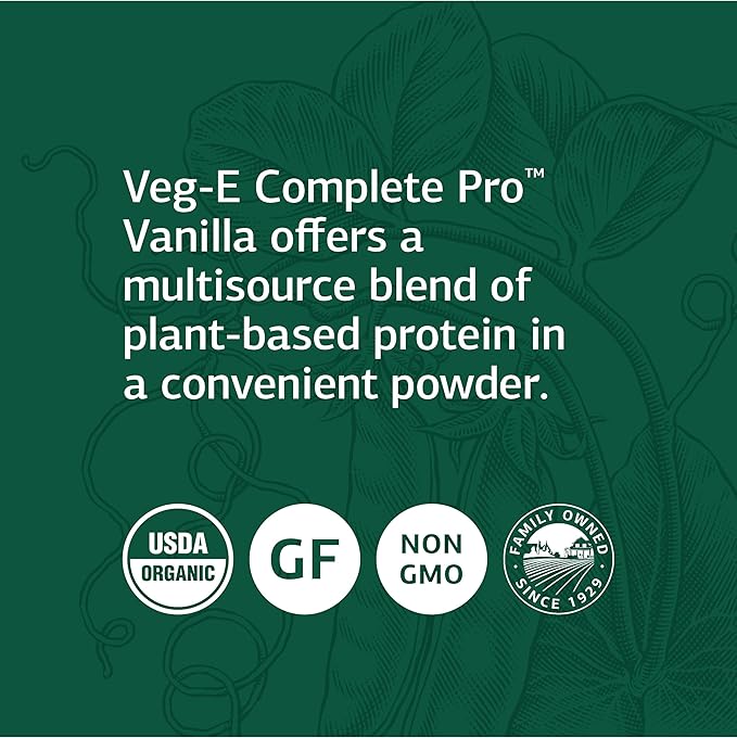 Standard Process Veg-E Complete Pro Vanilla - Whole Food Nail Health, Hair Health and Skin Health with Pumpkin Seed Protein Powder and Sesame Seed - 22 oz
