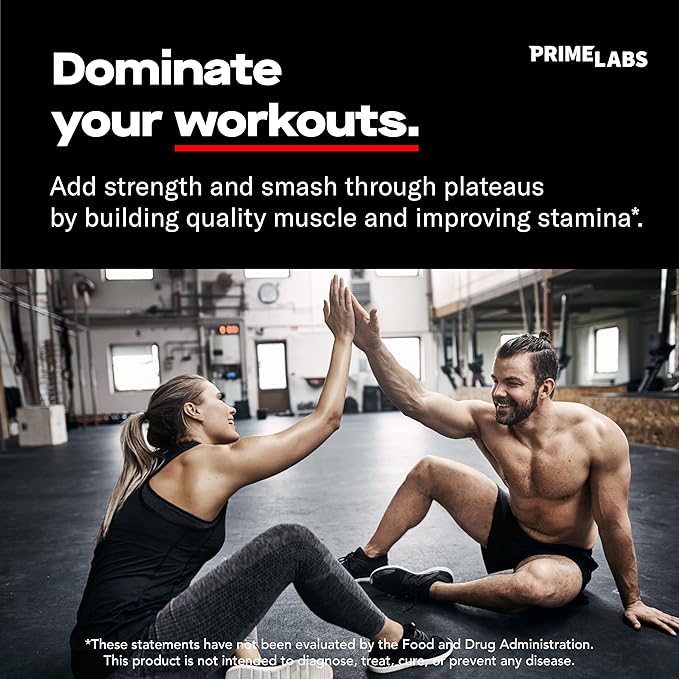 Prime Labs - Men's Testosterone Booster (2 Pack) - Stamina, Endurance, & Strength Booster - 120 Caplets