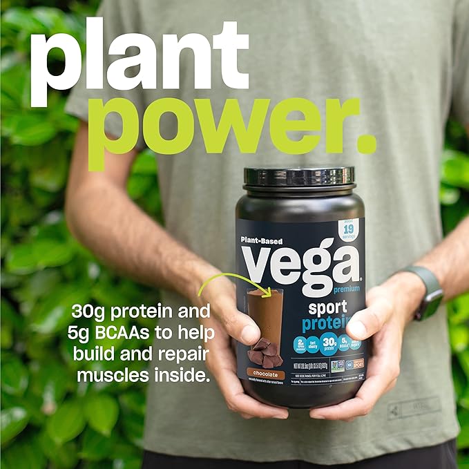 Vega Premium Sport Protein Peanut Butter Protein Powder, Vegan, Non GMO, Gluten Free Plant Based Protein Powder Drink Mix, NSF Certified for Sport, 4lb 4.1 oz