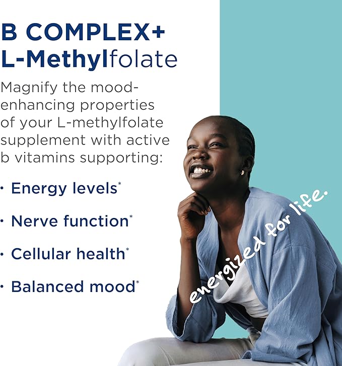 MethylPro B Complex + L Methylfolate 5mg - Professional Strength Vitamin B Complex & L-Methylfolate Supplement for Energy, Mood, & Immune Support - Vitamin B Complex Supplement (30 Capsules)