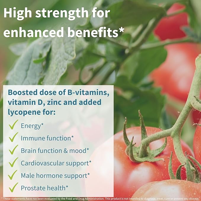 Methylated Men's Multivitamin, MTHFR Supplement with Active B-Vitamins, High Strength 2 a Day Multivitamin for Sustained Release, Added Lycopene, Clean Label, Non-GMO & Vegan 180 Tablets, by Igennus