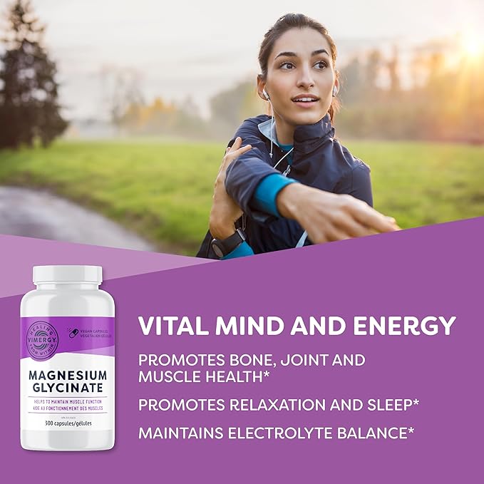 Vimergy Magnesium Glycinate, 150 Servings with Turmeric & Ginger - Promotes Relaxation & Sleep – Supports Bone, Muscle & Heart Health - Gluten-Free, Kosher, Vegan & Paleo Friendly, Capsule