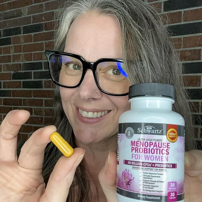 Menopause Supplements for Women - 40 Billion CFU Menopause Probiotics for Women - Menopause Support for Hot Flashes Night Sweats Mood Swings and Hormone Balance - Non-GMO, 30 Count, 30 Servings