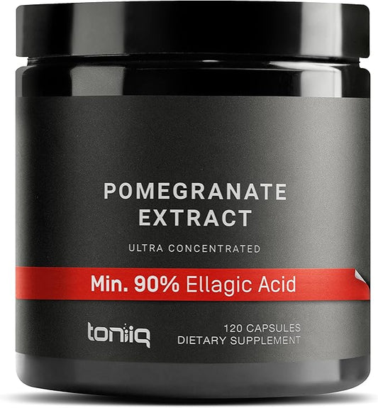 Toniiq 42,000mg 35x Concentrated Ultra High Strength Pomegranate Supplement - 90% Ellagic Acid - 2 Month Supply Capsules - Highly Concentrated Pomegranate Extract Vegetarian Capsules