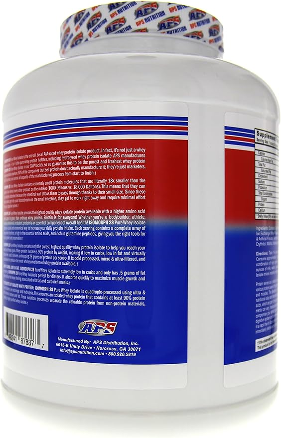 APS Nutrition Isomorph Protein Powder Supplement | Whey Protein Isolate | Ultra- Filtered | 28g Protein |Vanilla Ice Cream, 5 Pound (Pack of 1)