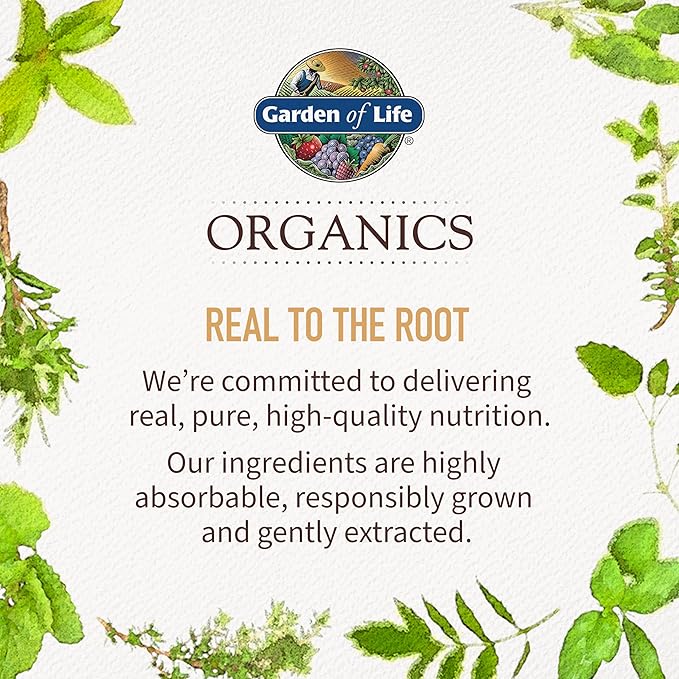 Garden of Life Organics Whole Food Multivitamin for Men, 60 Tablets, Vegan Mens Vitamins and Minerals for Mens Health and Well-Being, Certified Organic Vegan Mens Multi
