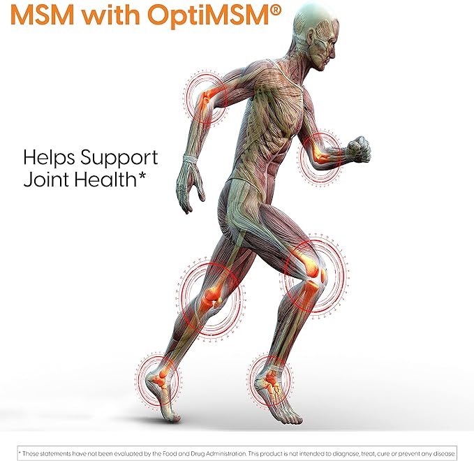 Doctor's Best MSM with OptiMSM, Joint Support, Immune System, Antioxidant and Protein-Building Role, Non-GMO, Gluten Free, 1000 mg, 360 Capsules