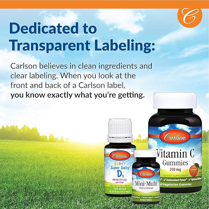Carlson - Chelated Cal-Mag, 2:1 Calcium to Magnesium Ratio, Bone Support, Muscle Function & Energy Production, 180 Tablets