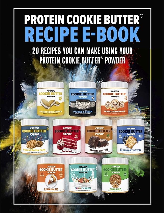 Flexible Dieting Lifestyle Vegan Protein Cookie Butter Powder - Blueberry Pastry | Dairy-Free, Keto-Friendly, Low Carb, Sugar-Free | Easy to Mix, Bake and Spread | 7.8oz