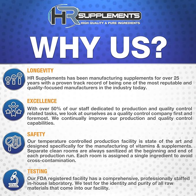 HR Supplements L-Citrulline DL-Malate 2:1 Powder, 500 Grams (1.1 Lbs), Unflavored, Lab-Tested, Scoop Included